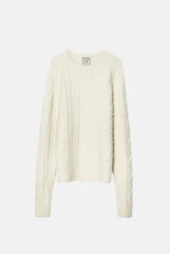 ANTIQUE CABLE KNIT SWEATER