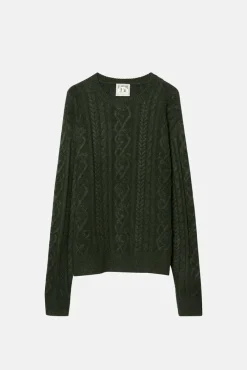 ANTIQUE CABLE KNIT SWEATER