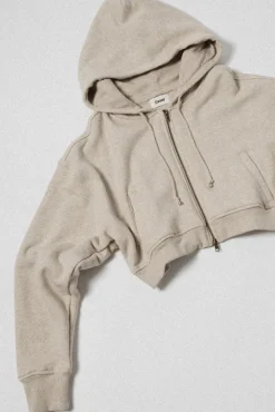 BABYDOLL CROP ZIP HOODIE