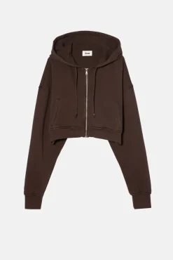 BABYDOLL CROP ZIP HOODIE