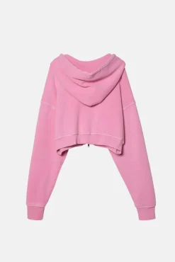 BABYDOLL CROP ZIP HOODIE