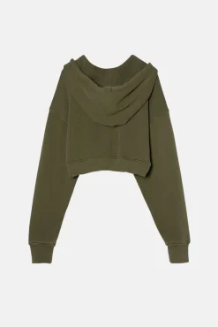 BABYDOLL CROP ZIP HOODIE