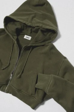 BABYDOLL CROP ZIP HOODIE