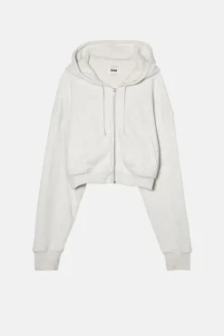 BABYDOLL CROP ZIP HOODIE