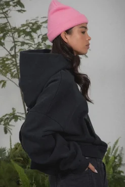 CASHMERE BLEND BRIM BEANIE