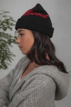 CASHMERE BLEND BRIM BEANIE