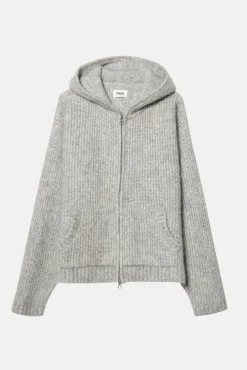 MOHAIR BLEND ZIP HOODIE