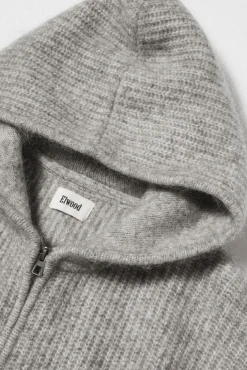 MOHAIR BLEND ZIP HOODIE