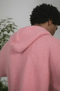 MOHAIR BLEND ZIP HOODIE