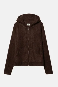 MOHAIR BLEND ZIP HOODIE