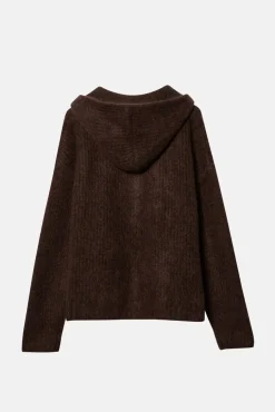MOHAIR BLEND ZIP HOODIE