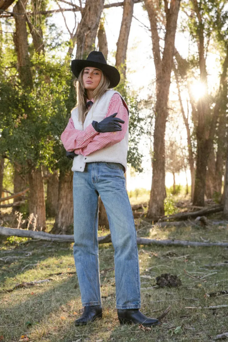 STRAIGHT LEG DENIM PANT