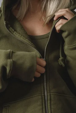 UNLINED ZIP HOODIE