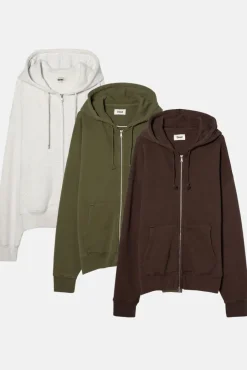 UNLINED ZIP HOODIE 3 PACK