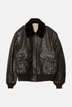 VINTAGE BROWN LEATHER JACKET - M