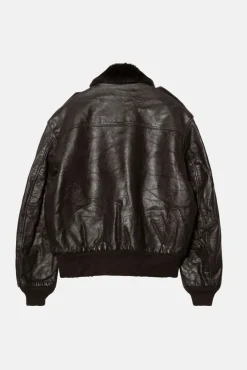VINTAGE BROWN LEATHER JACKET - M
