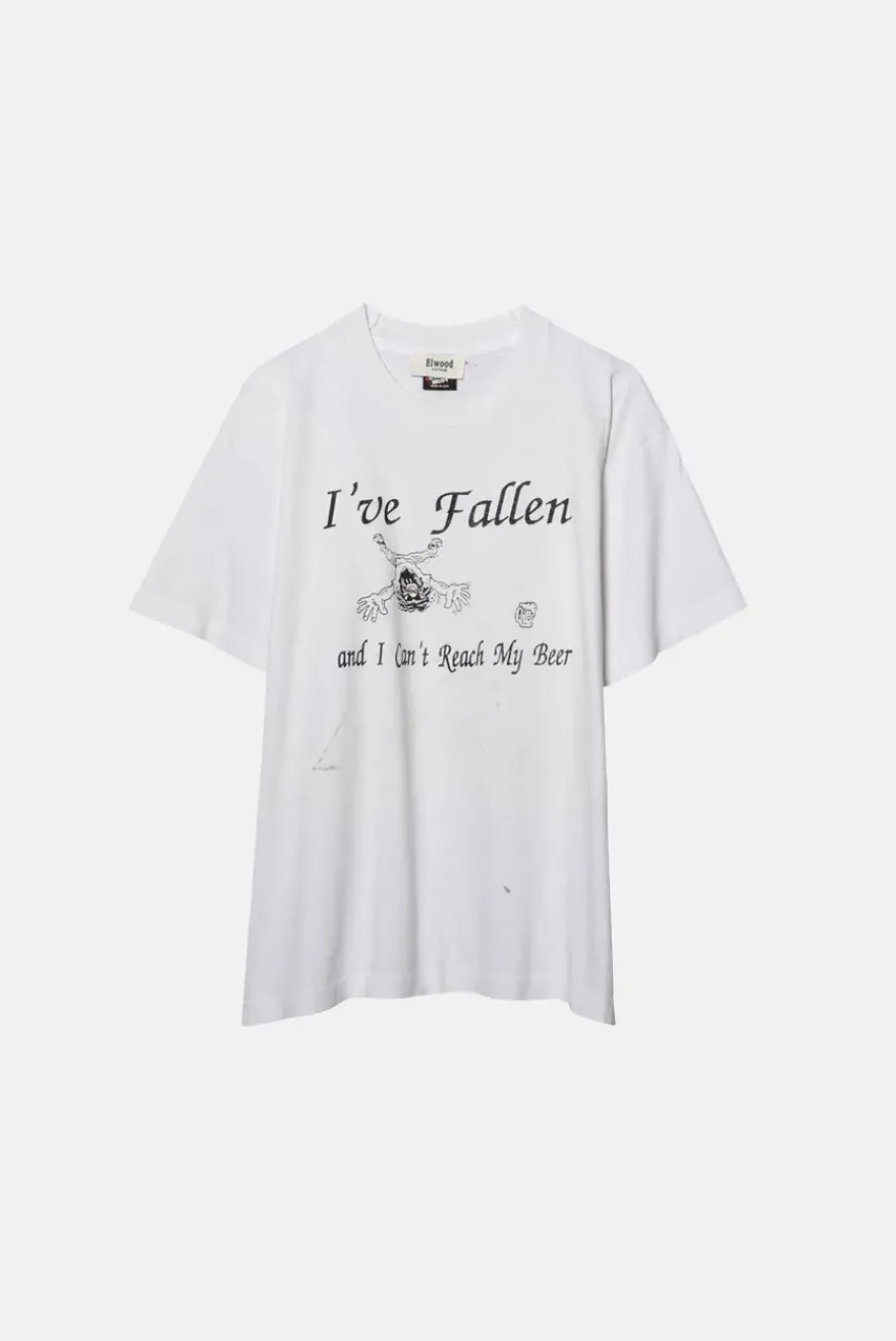 VINTAGE FALLEN BEER TEE - L