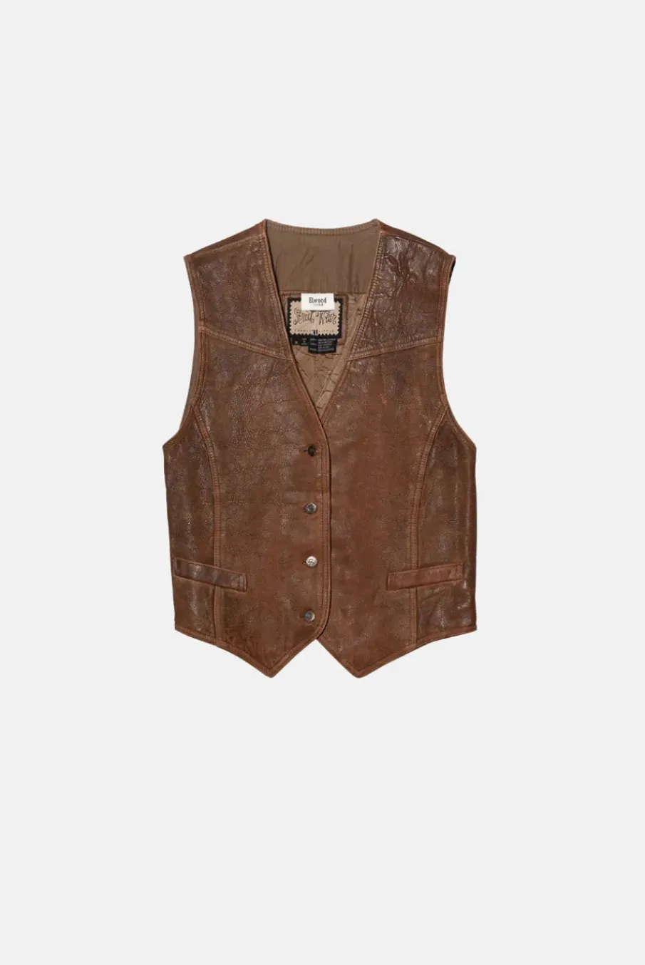VINTAGE LEATHER VEST - M