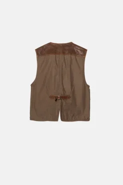 VINTAGE LEATHER VEST - M