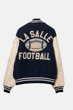 VINTAGE LETTERMAN JACKET NAVY / WHITE - M