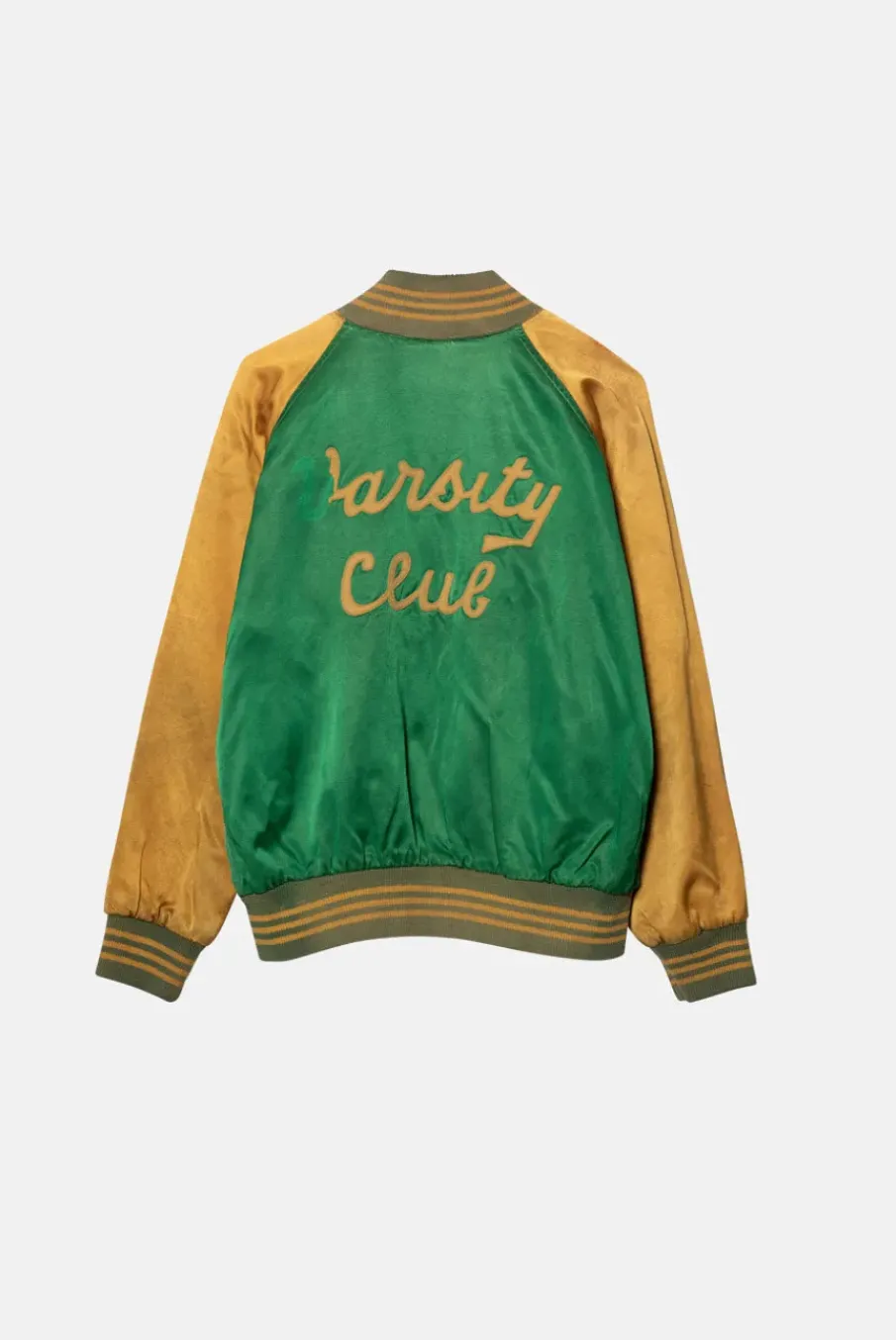 VINTAGE SATIN BOMBER JACKET - S